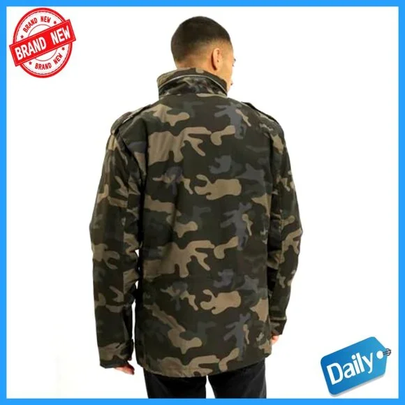 Classic Field Jacket Military Style Lightweight Cotton Polyester Adjustable Fit